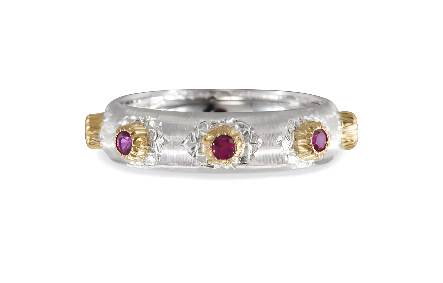 BUCCELLATI Ruby, White Gold, Gold Rings Women's Silver
BUCCELLATI Ruby, White Gold, Gold Rings Women's Silver