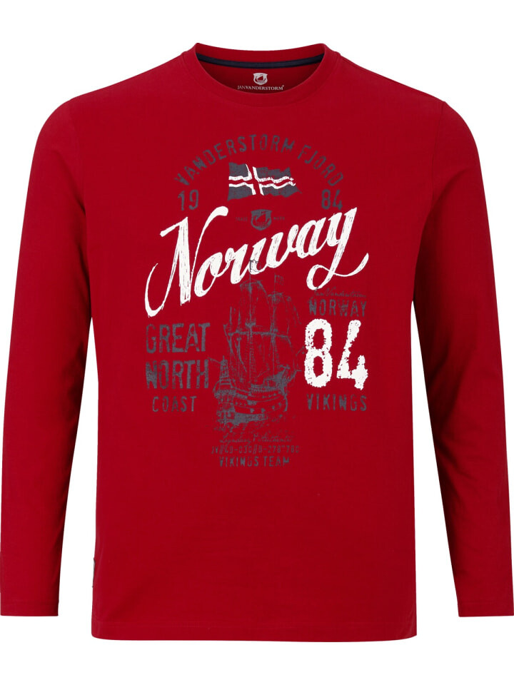 Лонгслив Jan Vanderstorm, красный 
Лонгслив Jan Vanderstorm, красный