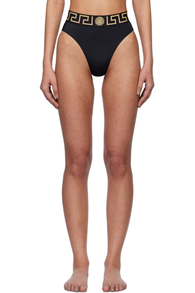 Черный бикини с завышенной талией и отделкой в стиле грека Versace Underwear
Черный бикини с завышенной талией и отделкой в стиле грека Versace Underwear