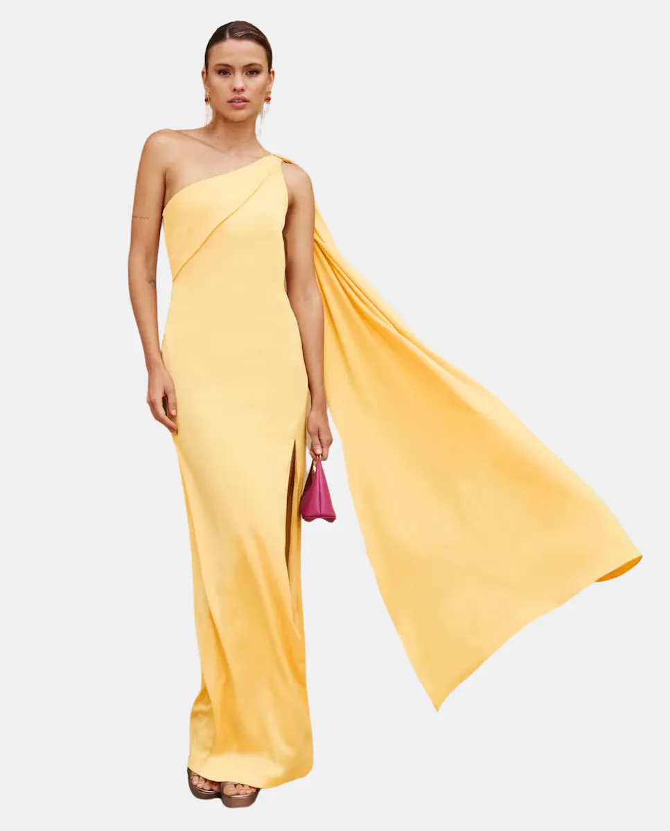 Длинное платье с перекрещивающейся спинкой и накидкой MIPHAI, желтый
Длинное платье с перекрещивающейся спинкой и накидкой MIPHAI, желтый