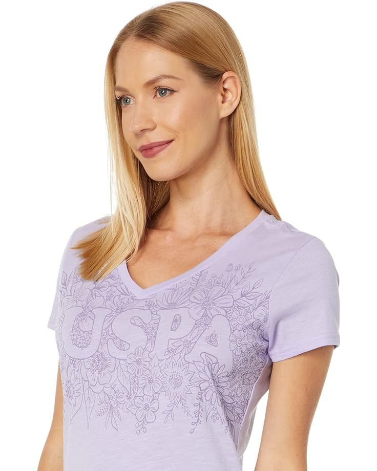 Футболка U.S. POLO ASSN. Tonal Floral V-Neck Tee, лавандовый
Футболка U.S. POLO ASSN. Tonal Floral V-Neck Tee, лавандовый
