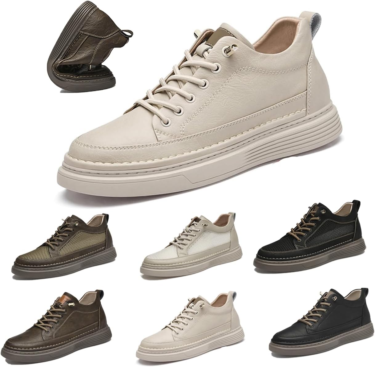 Мужские невидимые туфли-лифтеры для увеличения роста на 6 см, повседневные кроссовки для комфорта, кожаные скелетные туфли, шнуровка, кожаные оксфорды Generic, белый
Мужские невидимые туфли-лифтеры для увеличения роста на 6 см, повседневные кроссовки для комфорта, кожаные скелетные туфли, шнуровка, кожаные оксфорды Generic, белый