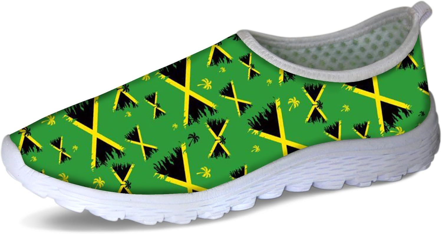 Слипоны с принтом морской черепахи в стиле тай-дай Forchrinse для женщин и мужчин, дышащие и легкие прогулочные и медицинские туфли из сетки, Jamaican Flag
Слипоны с принтом морской черепахи в стиле тай-дай Forchrinse для женщин и мужчин, дышащие и легкие прогулочные и медицинские туфли из сетки, Jamaican Flag