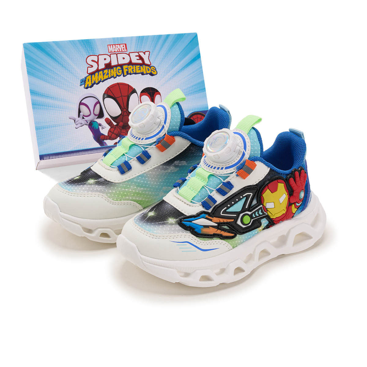 Кроссовки Marvel Series с противоскользящей подошвой и амортизацией, детские, для повседневной носки Disney, белый/синий
Кроссовки Marvel Series с противоскользящей подошвой и амортизацией, детские, для повседневной носки Disney, белый/синий