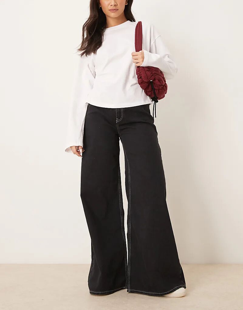 Мягкие широкие джинсы с контрастной строчкой в выстиранном черном цвете ASOS DESIGN
Мягкие широкие джинсы с контрастной строчкой в выстиранном черном цвете ASOS DESIGN