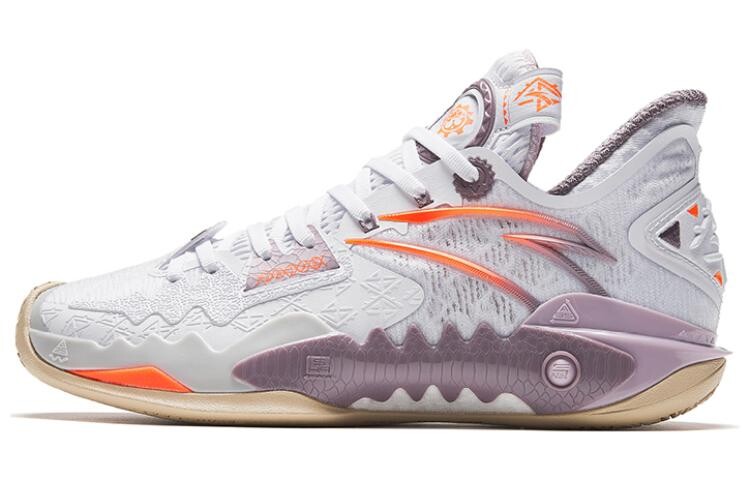 Баскетбольные кроссовки Shock Wave 5 женские с низким верхом белые/желтые Anta