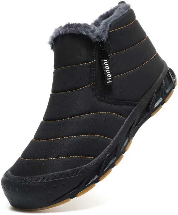 Мужские зимние ботинки Hanani Mens Snow, водонепроницаемые, с меховой подкладкой, теплые ботинки до щиколотки, на молнии, удобные для прогулок и активного отдыха, черный
Мужские зимние ботинки Hanani Mens Snow, водонепроницаемые, с меховой подкладкой, теплые ботинки до щиколотки, на молнии, удобные для прогулок и активного отдыха, черный