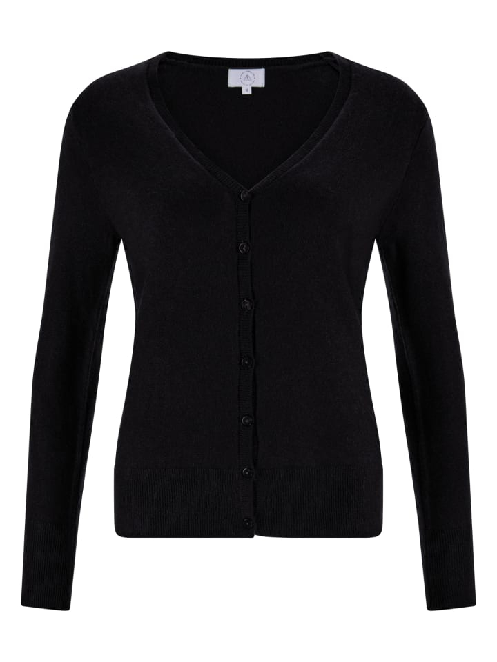 Черный кардиган с V-образным вырезом CASH-MERE.CH
Черный кардиган с V-образным вырезом CASH-MERE.CH