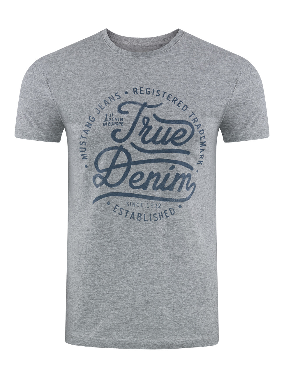 Футболка Mustang Basic Print, серый 
Футболка Mustang Basic Print, серый