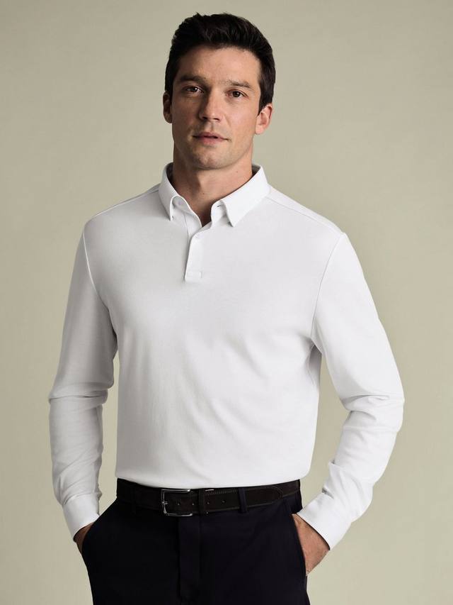 Утонченная хлопковая поло с длинным рукавом Regular Fit Charles Tyrwhitt, White
Утонченная хлопковая поло с длинным рукавом Regular Fit Charles Tyrwhitt, White