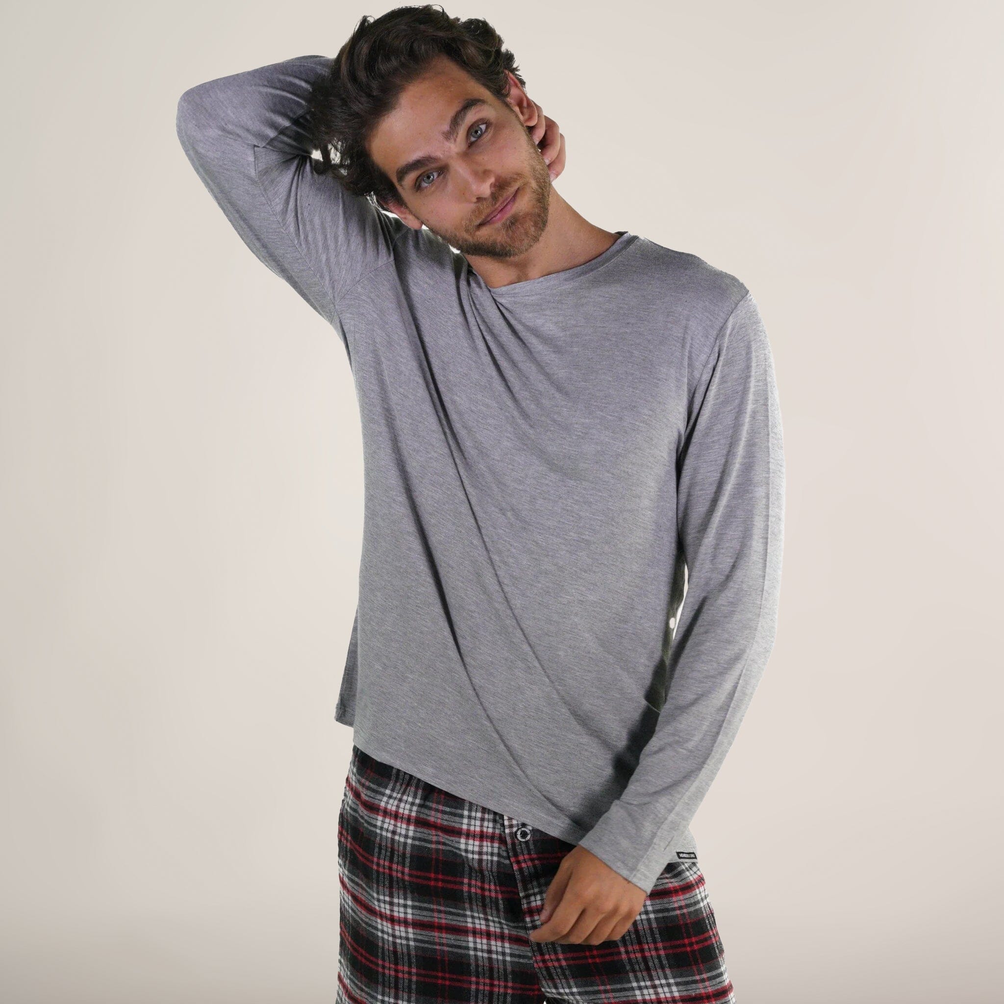 Мужская трикотажная рубашка для сна из бамбукового вискозного волокна с длинным рукавом Members Only, серый
Мужская трикотажная рубашка для сна из бамбукового вискозного волокна с длинным рукавом Members Only, серый