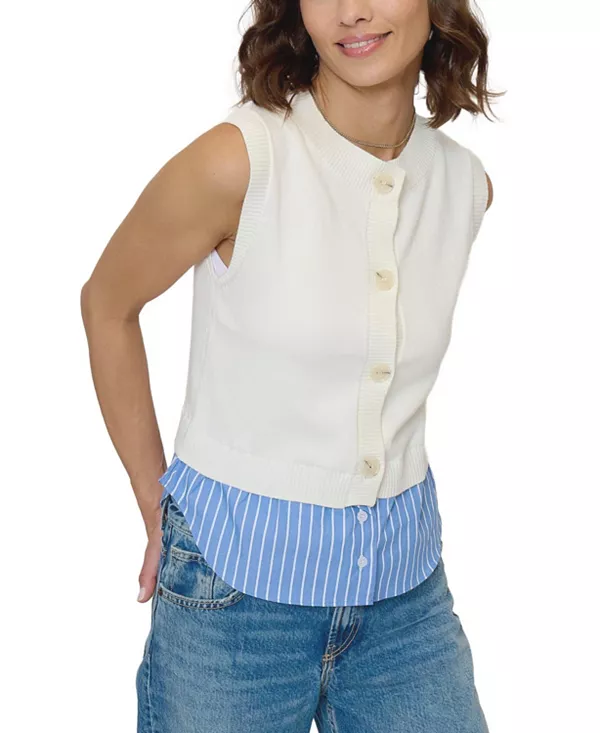 Женская майка Kira Twofer на пуговицах Central Park West, белый
Женская майка Kira Twofer на пуговицах Central Park West, белый