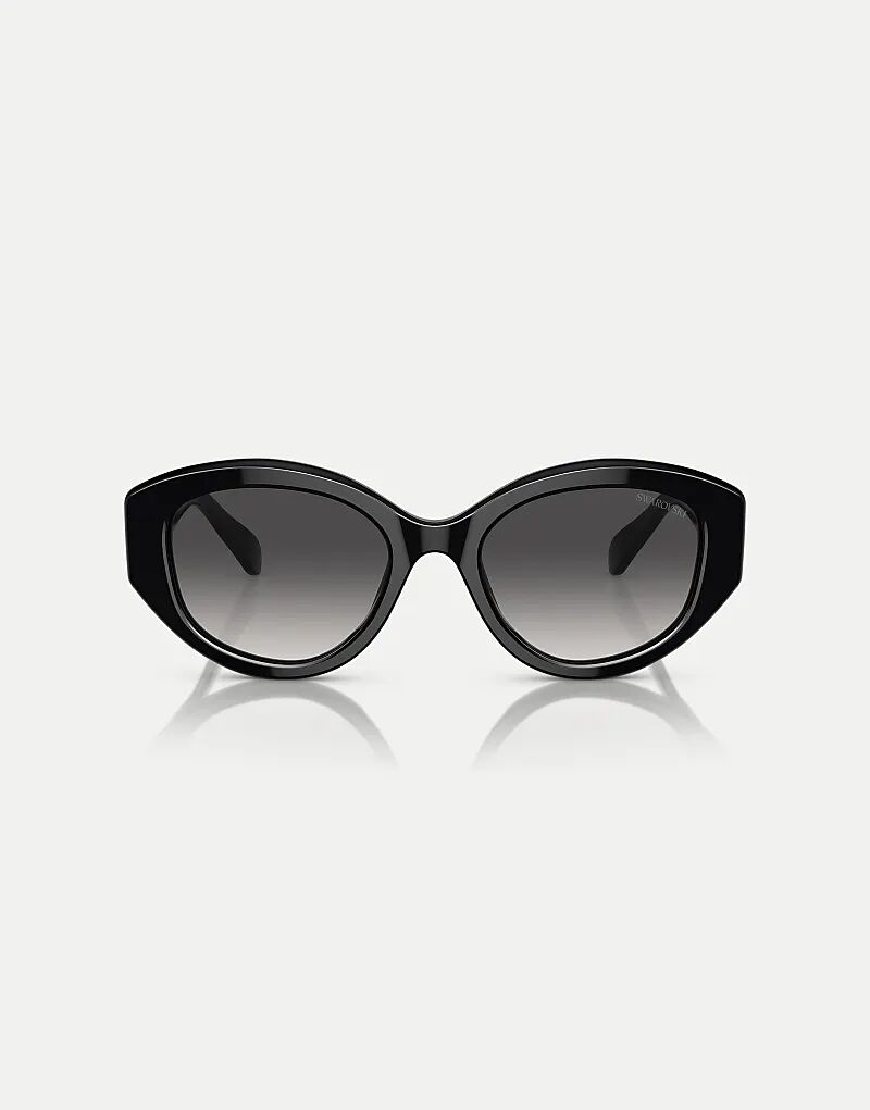 Солнцезащитные очки Swarovski Sk6005 необычной формы с серыми линзами черного цвета 
Солнцезащитные очки Swarovski Sk6005 необычной формы с серыми линзами черного цвета