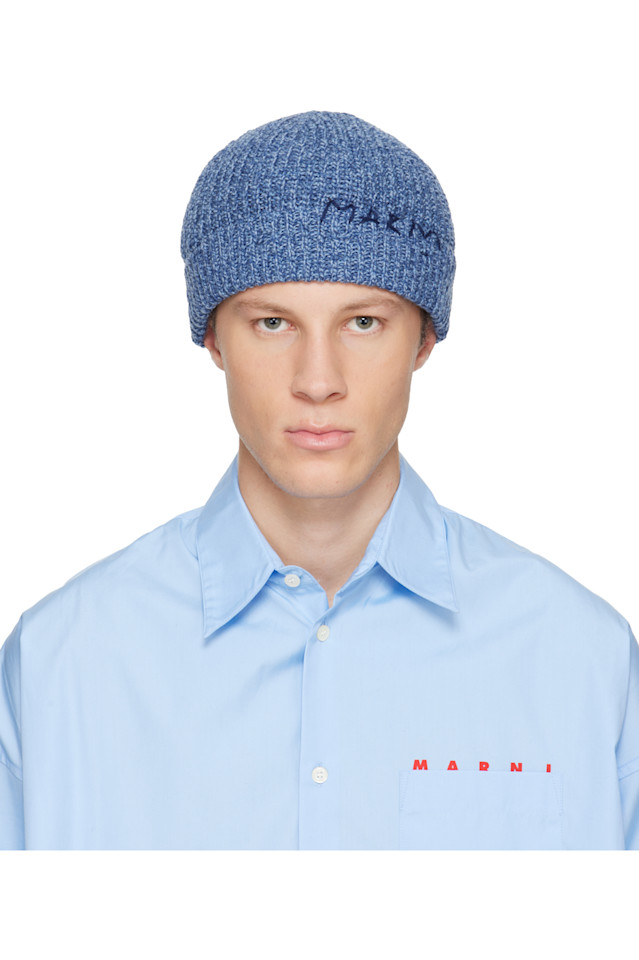 Marni Темно-Синяя шерстяная шапка
Marni Темно-Синяя шерстяная шапка