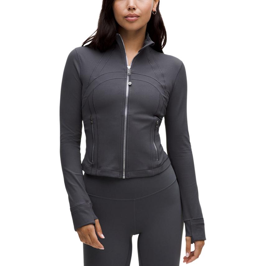 Йога-кофта для женщин Lululemon, coal серый/mirror finish серебряный
Йога-кофта для женщин Lululemon, coal серый/mirror finish серебряный