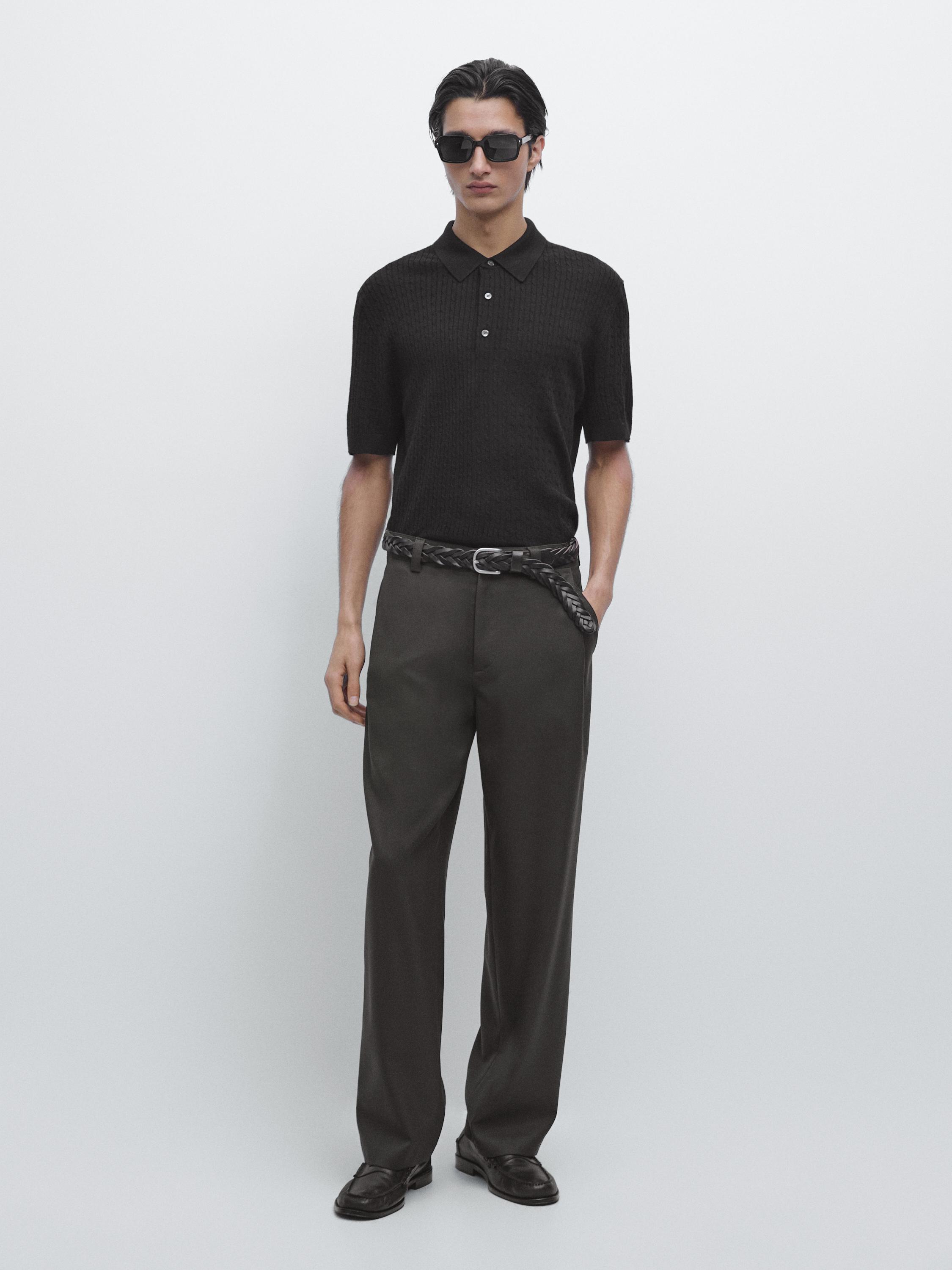 Вязаный свитер-поло из мериносовой шерсти Massimo Dutti, black
Вязаный свитер-поло из мериносовой шерсти Massimo Dutti, black