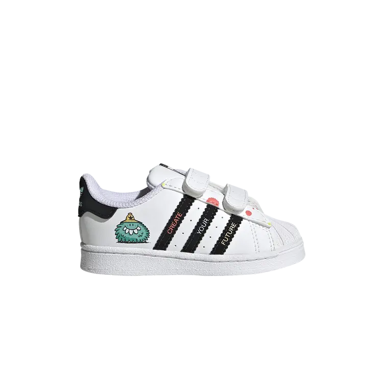 Кроссовки Adidas Kevin Lyons x Superstar Infant, белый 
Кроссовки Adidas Kevin Lyons x Superstar Infant, белый