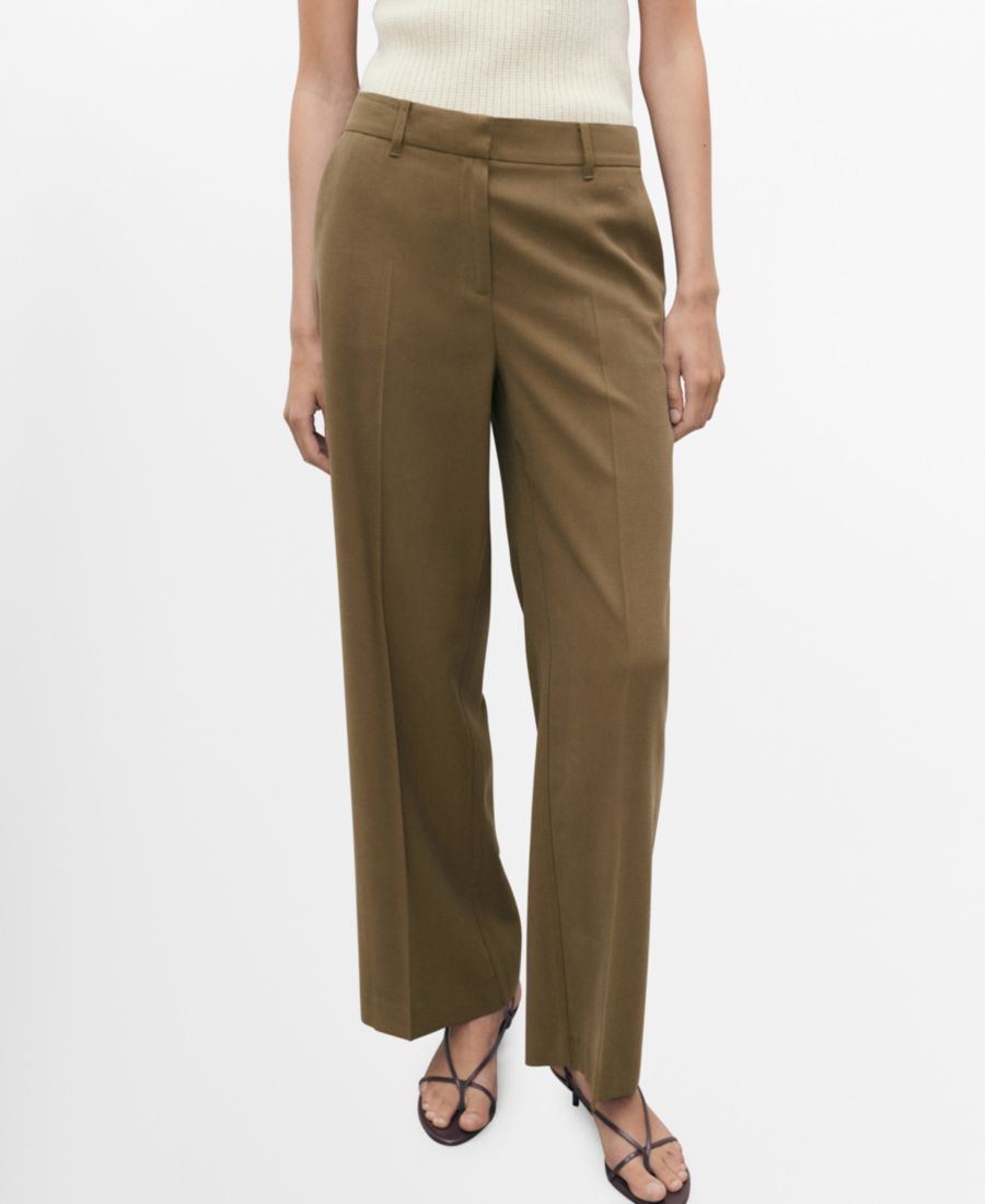 Женские прямые брюки со средней посадкой MANGO, Khaki
Женские прямые брюки со средней посадкой MANGO, Khaki