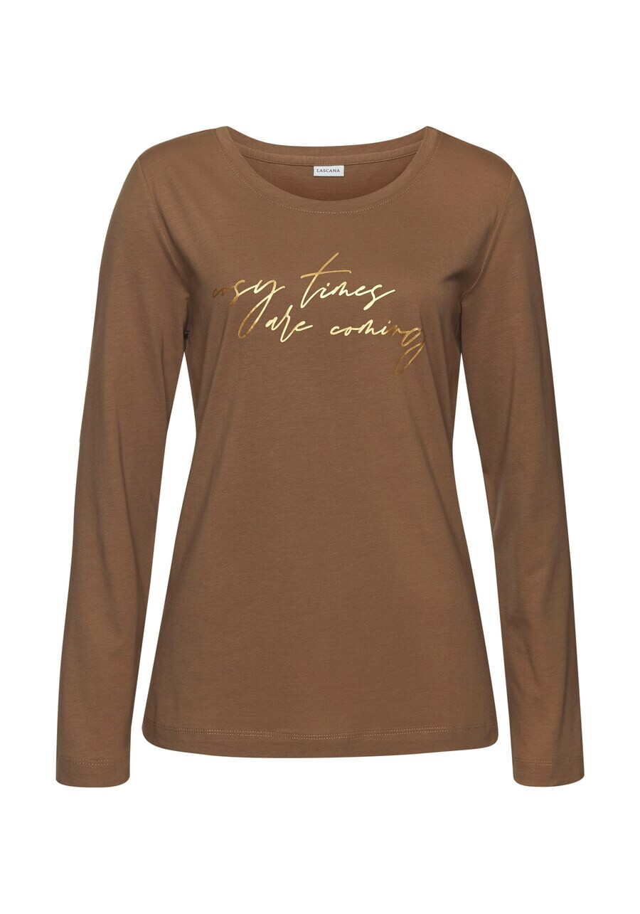 Пижамный топ LASCANA Pajama Shirt, коричневый
Пижамный топ LASCANA Pajama Shirt, коричневый