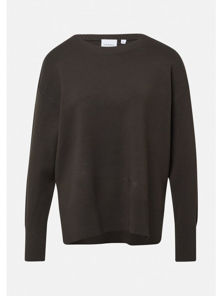 вязаный свитер 8940_темно-коричневый comma
вязаный свитер 8940_темно-коричневый comma