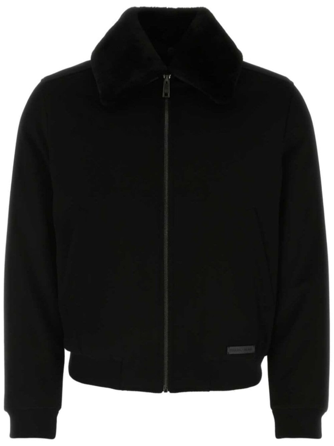 Prada кашемировая куртка-бомбер, черный 
Prada кашемировая куртка-бомбер, черный