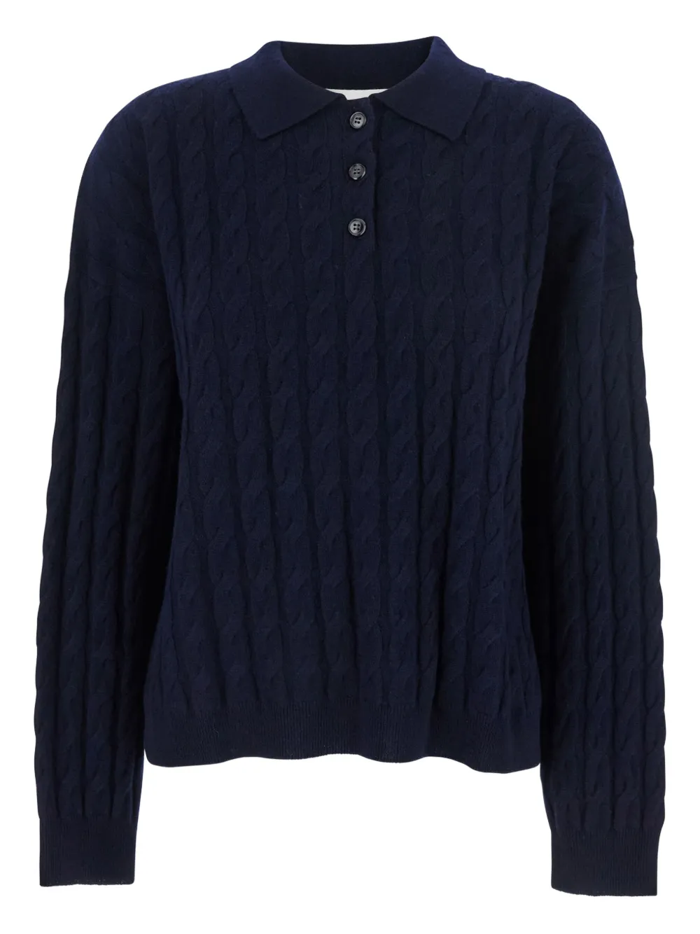 Поло-свитер с кабельным узором Magnolie Lisa Yang, синий
Поло-свитер с кабельным узором Magnolie Lisa Yang, синий