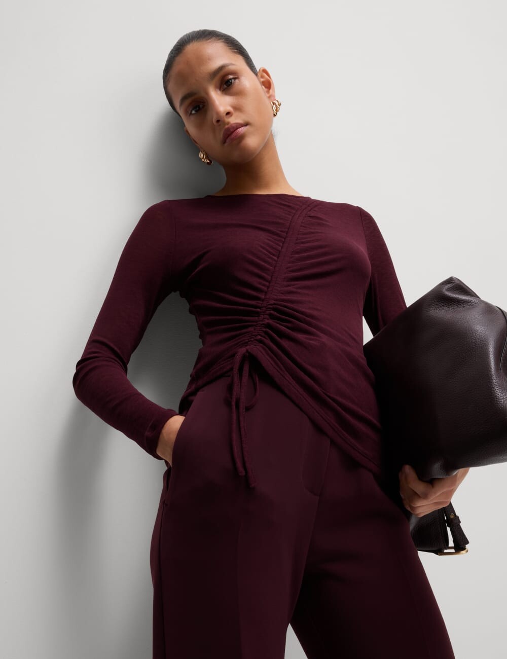 Топ из сетки с длинными рукавами и сборками Marks & Spencer, цвет Dark grape
Топ из сетки с длинными рукавами и сборками Marks & Spencer, цвет Dark grape