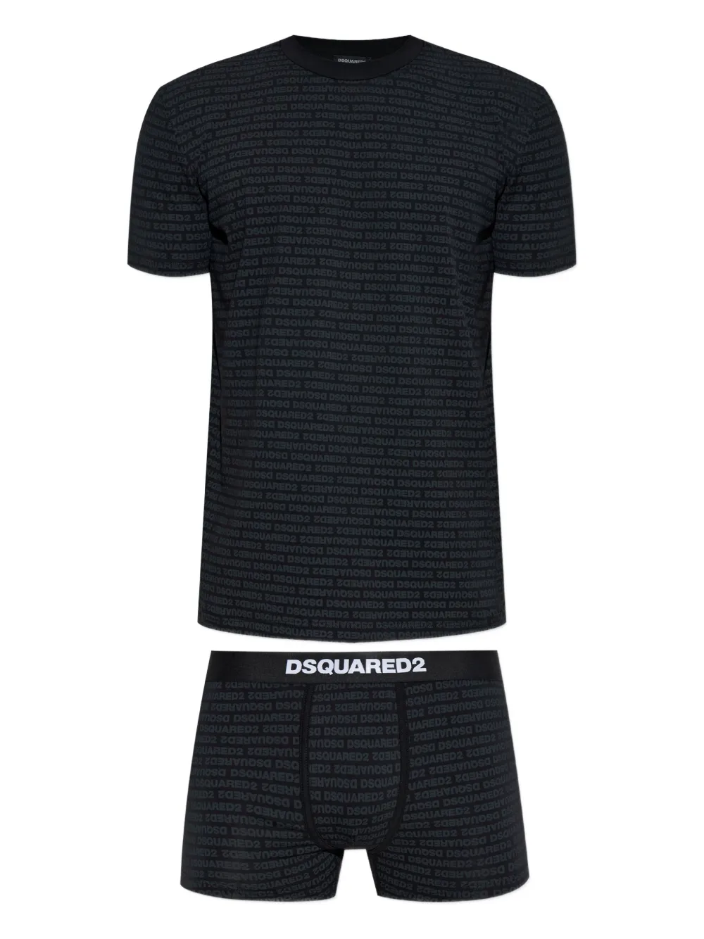 Пижамный комплект с логотипом DSQUARED2, черный
Пижамный комплект с логотипом DSQUARED2, черный