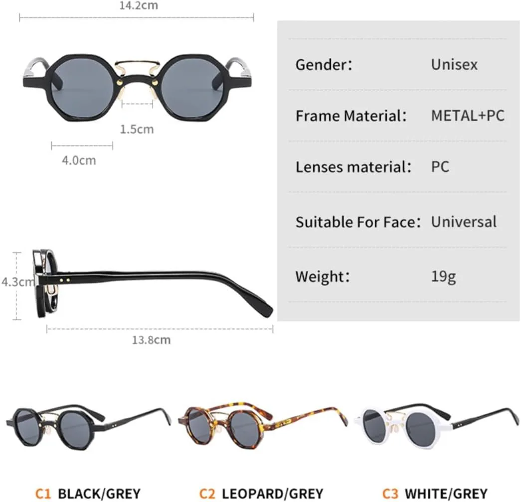 Винтажные маленькие круглые женские солнцезащитные очки с прозрачными линзами цвета океана, защита от УФ-излучения UV400, мужские очки с заклепками UATXTAU, Black
Винтажные маленькие круглые женские солнцезащитные очки с прозрачными линзами цвета океана, защита от УФ-излучения UV400, мужские очки с заклепками UATXTAU, Black