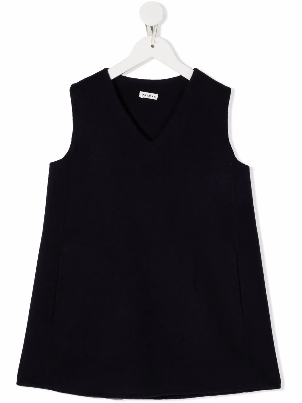 Шерстяное платье с V-образным вырезом P.A.R.O.S.H., синий