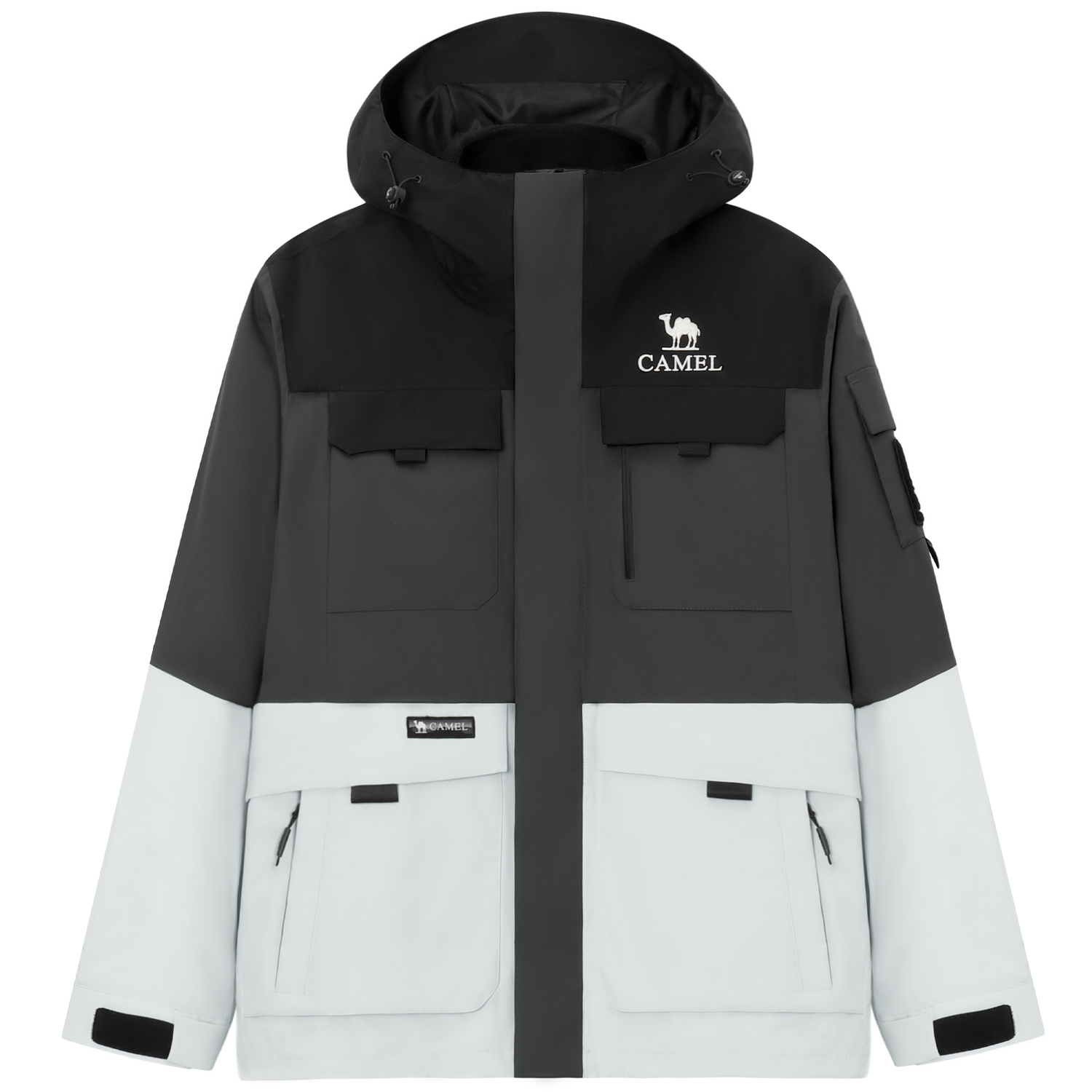 CAMEL Капсульная ветровка для мужчин, Phantom Black/Ink Gray/Glacier Gray
CAMEL Капсульная ветровка для мужчин, Phantom Black/Ink Gray/Glacier Gray