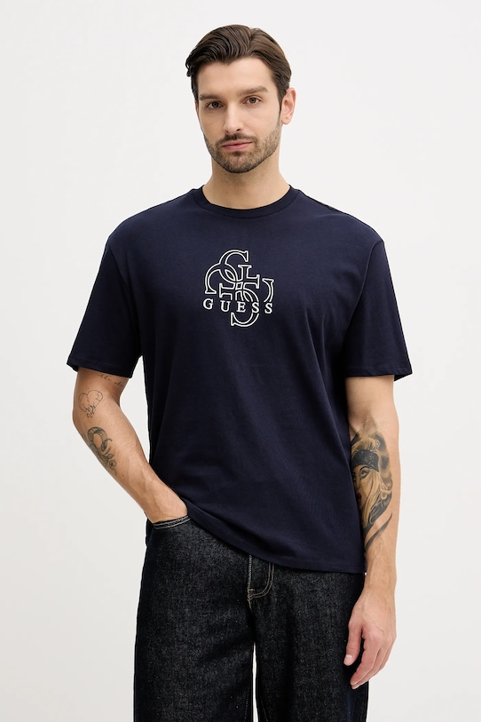 Хлопковая футболка Guess, темно-синий
Хлопковая футболка Guess, темно-синий
