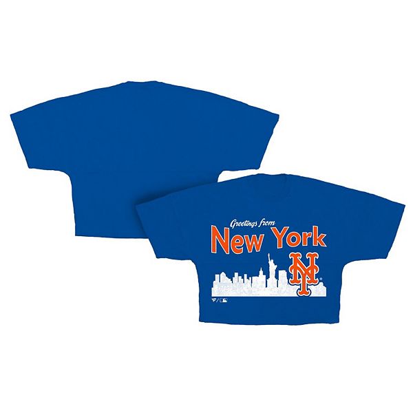 Женская футболка кроп New York Mets Skyline Fanatics
Женская футболка кроп New York Mets Skyline Fanatics