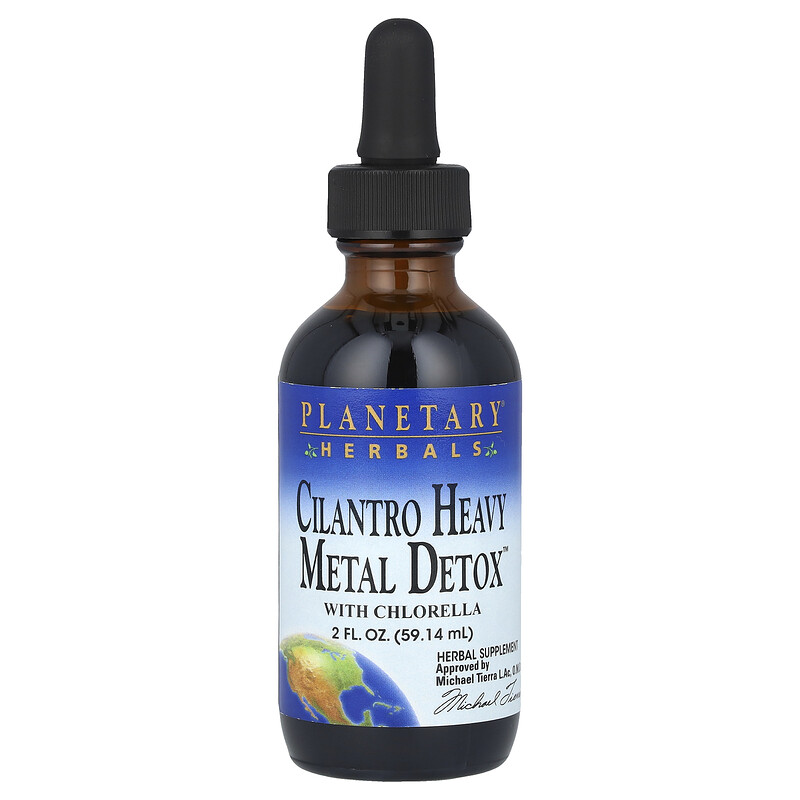 Planetary Herbals, Cilantro Heavy Metal Detox с хлореллой, 59,14 мл (2 жидк. унц.)
Planetary Herbals, Cilantro Heavy Metal Detox с хлореллой, 59,14 мл (2 жидк. унц.)