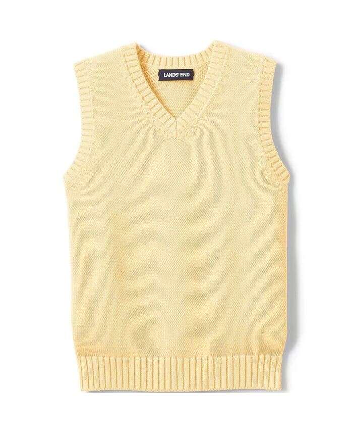Школьная форма для девочек, хлопковый модальный свитер, жилет Lands' End, желтый
Школьная форма для девочек, хлопковый модальный свитер, жилет Lands' End, желтый