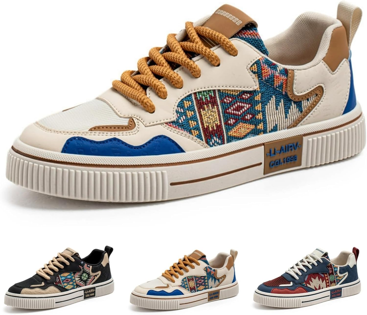 Мужские кроссовки MACEFIL с цветочным узором, с контрастной цветовой вставкой, низкие, удобные для прогулок, с противоскользящей подошвой, модные повседневные обувь, синий/бежевый
Мужские кроссовки MACEFIL с цветочным узором, с контрастной цветовой вставкой, низкие, удобные для прогулок, с противоскользящей подошвой, модные повседневные обувь, синий/бежевый