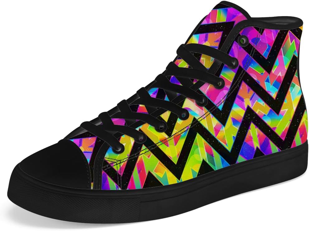 Мужские и женские высокие кеды Chebing с зигзагообразным принтом, шнуровкой и повседневным дизайном, 615 Multicolor
Мужские и женские высокие кеды Chebing с зигзагообразным принтом, шнуровкой и повседневным дизайном, 615 Multicolor