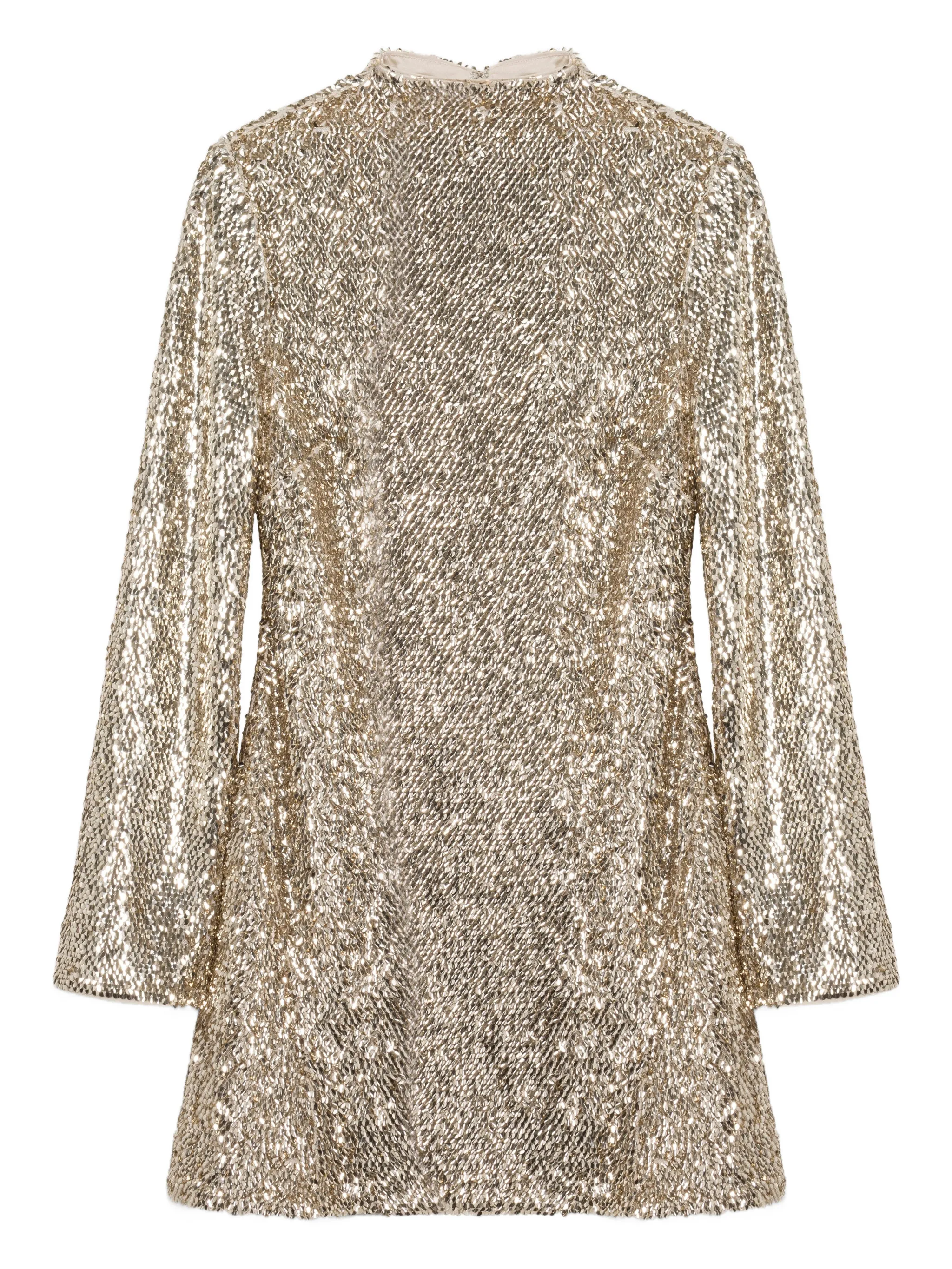 Мини-платье с длинным рукавом и опаловыми блестками Simkhai, золотистый
Мини-платье с длинным рукавом и опаловыми блестками Simkhai, золотистый