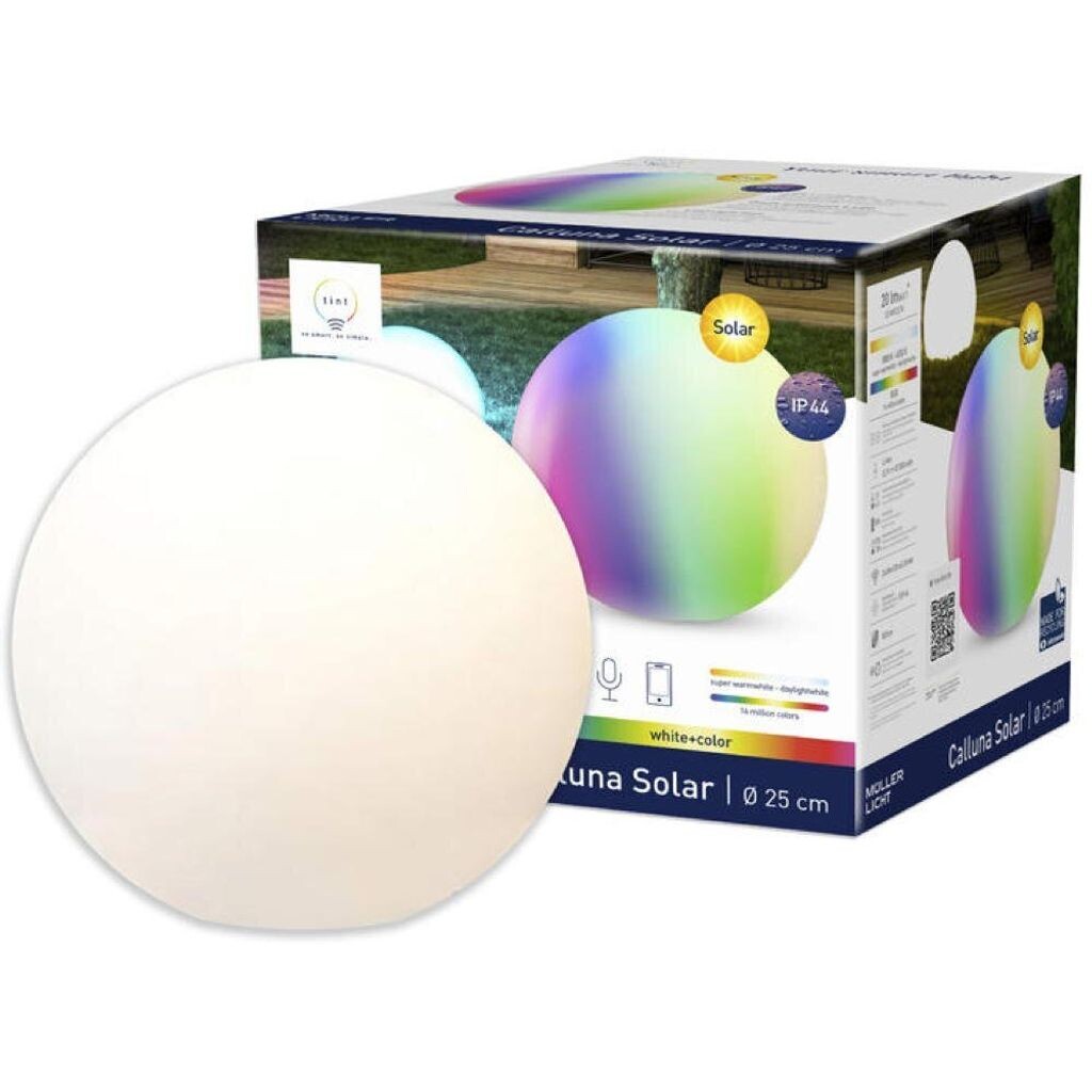 TINT Müller-Licht солнечный светодиодный садовый светильник Calluna, Ø 25 см, RGB+W, белый
TINT Müller-Licht солнечный светодиодный садовый светильник Calluna, Ø 25 см, RGB+W, белый