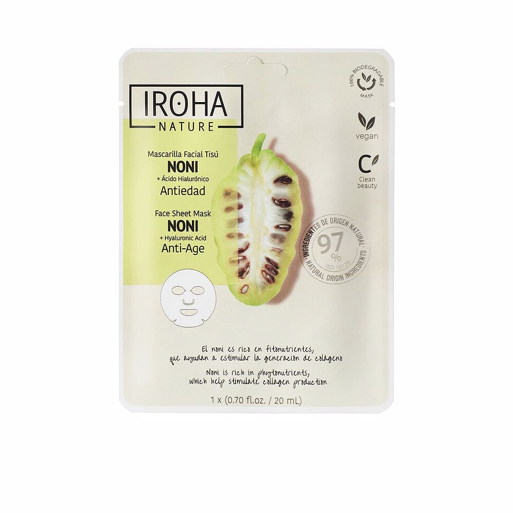 Маска для лица Mascarilla facial tisú antiedad con noni Iroha nature, 1 шт
Маска для лица Mascarilla facial tisú antiedad con noni Iroha nature, 1 шт