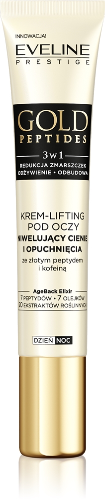 Укрепляющий крем для глаз с золотыми пептидами Eveline Cosmetics, 20 мл
Укрепляющий крем для глаз с золотыми пептидами Eveline Cosmetics, 20 мл