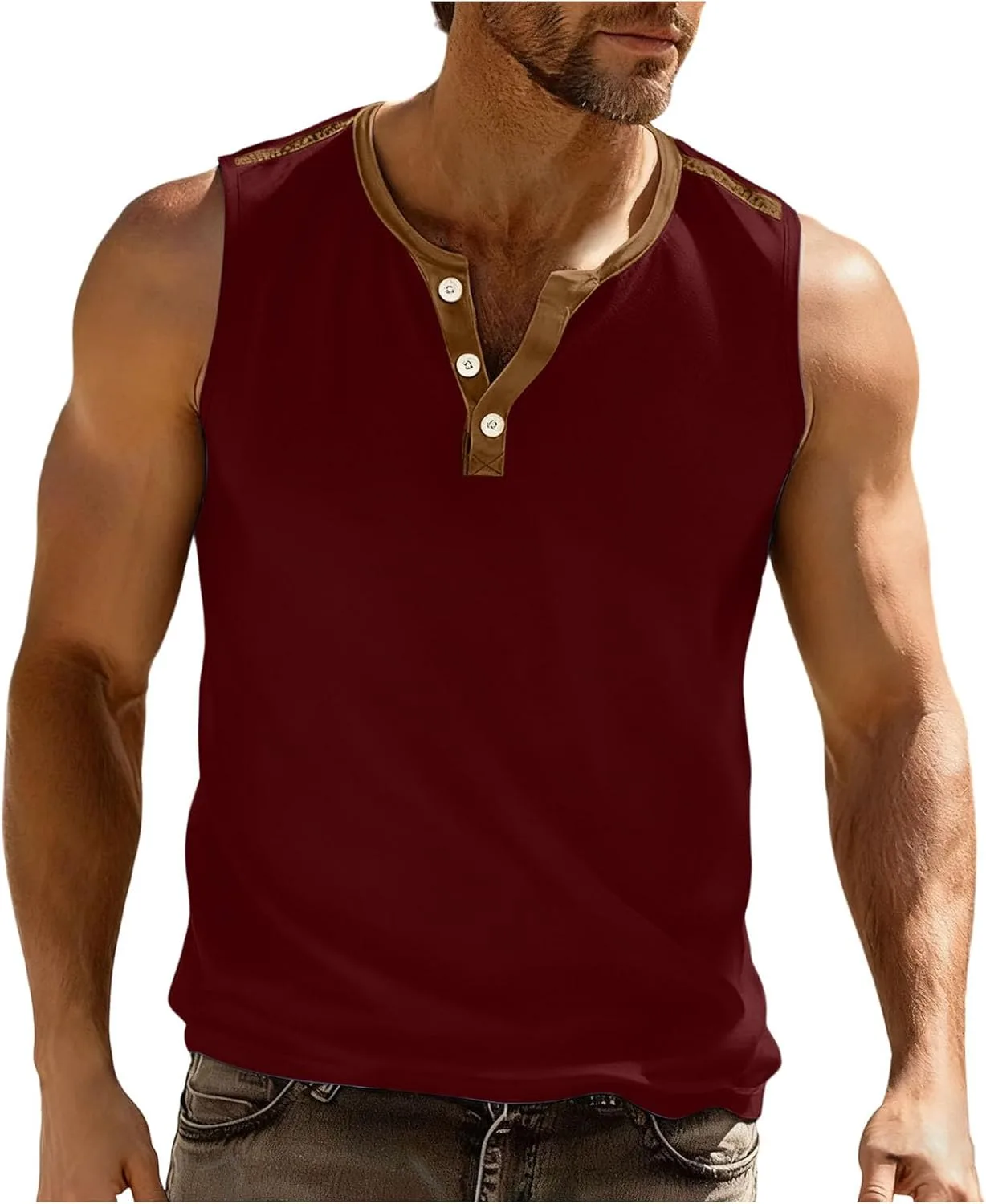 Мужские майки-поло без рукавов Henley Slim Fit
Мужские майки-поло без рукавов Henley Slim Fit