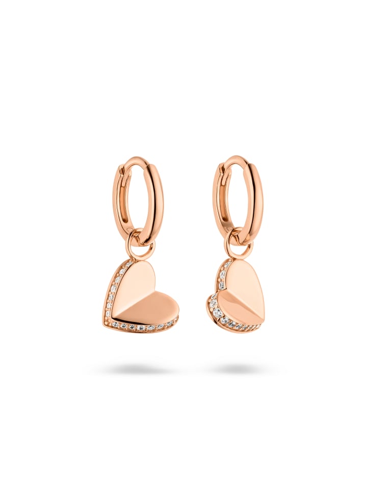 s.Oliver Серьги-кольца в форме сложенного сердца из розового золота
s.Oliver Серьги-кольца в форме сложенного сердца из розового золота