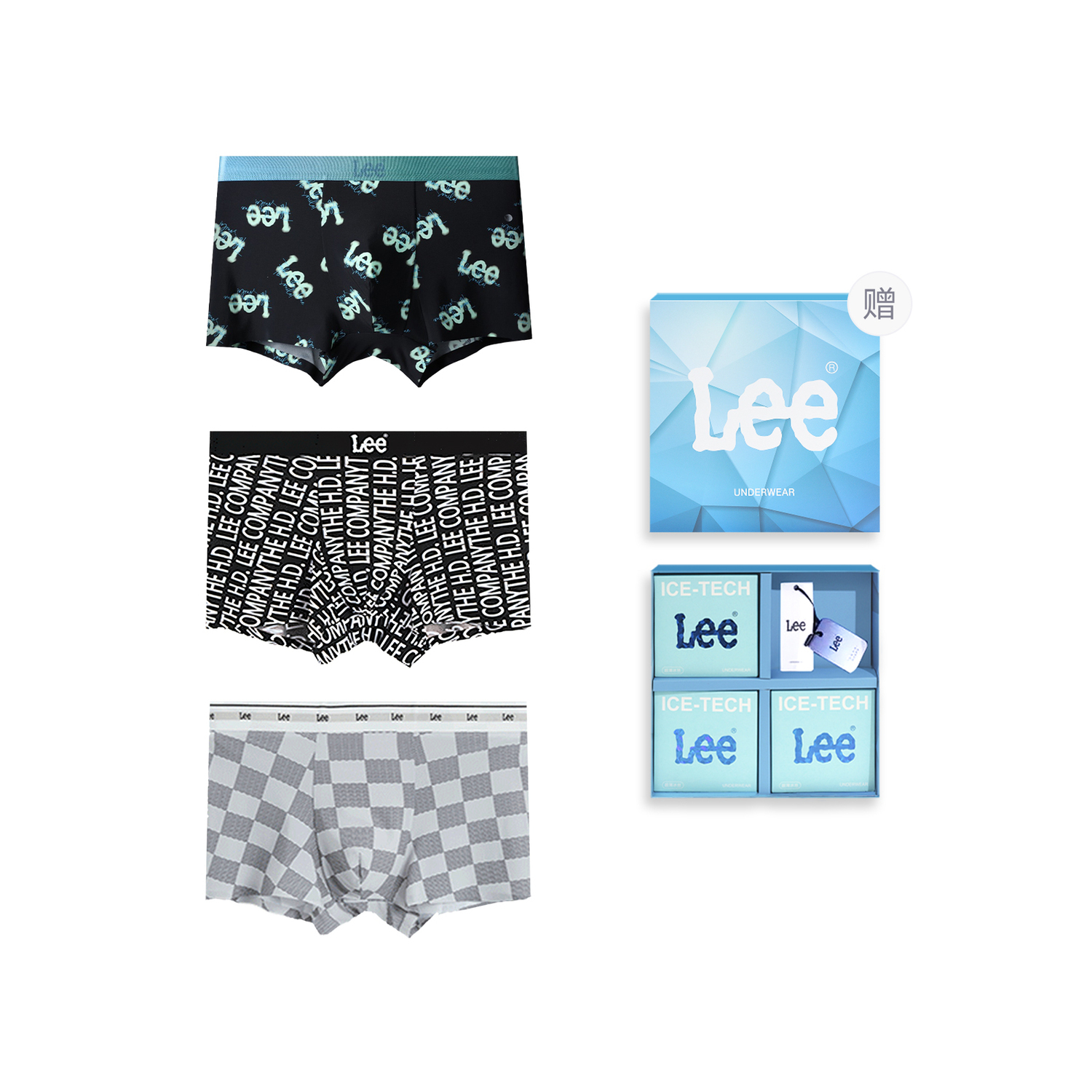 Lee Подарочный набор SS23 Ice Series, мужское белье, 3 штуки
Lee Подарочный набор SS23 Ice Series, мужское белье, 3 штуки