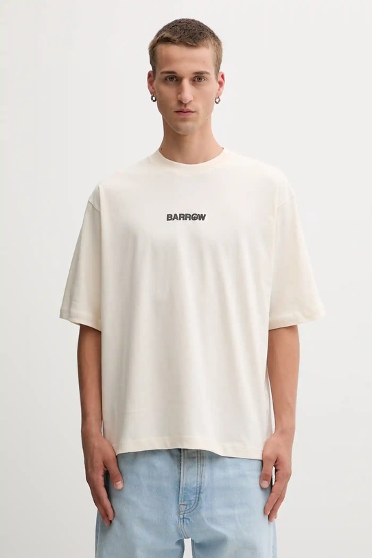 Хлопковая футболка Barrow, бежевый 
Хлопковая футболка Barrow, бежевый