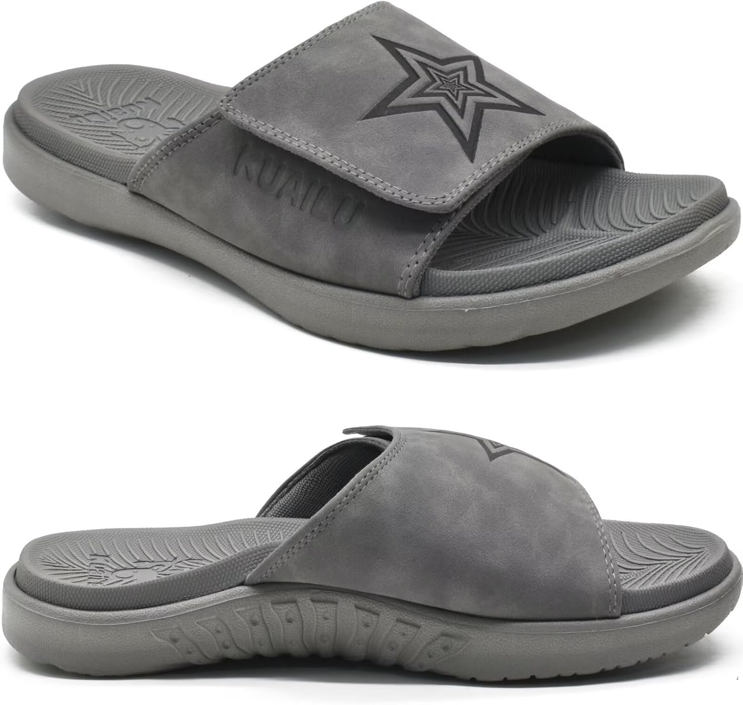 Мужские шлепанцы KuaiLu с мягкой подушкой, спортивные сандалии с поддержкой свода стопы при плантарном фасциите, регулируемые с открытым носком, летние тапочки, легко надевать, для улицы и дома, размеры 7-15, серый
Мужские шлепанцы KuaiLu с мягкой подушкой, спортивные сандалии с поддержкой свода стопы при плантарном фасциите, регулируемые с открытым носком, летние тапочки, легко надевать, для улицы и дома, размеры 7-15, серый