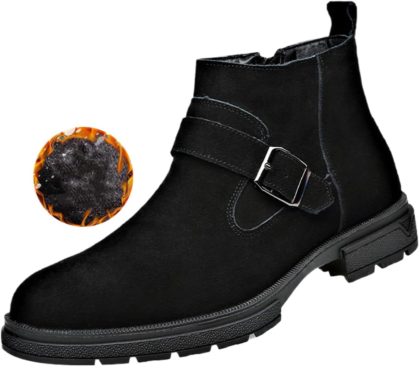Мужские замшевые ботинки Челси на низком массивном каблуке с пряжкой и молнией, ретро подошва с протектором, противоскользящие, с теплой плюшевой подкладкой, деловые чукка Fifilapin, черный
Мужские замшевые ботинки Челси на низком массивном каблуке с пряжкой и молнией, ретро подошва с протектором, противоскользящие, с теплой плюшевой подкладкой, деловые чукка Fifilapin, черный