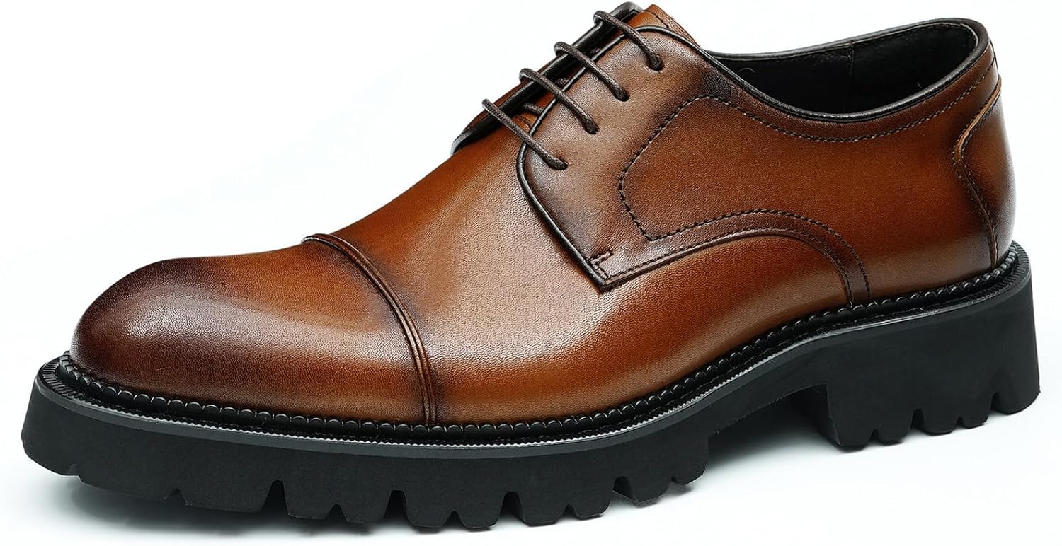 Мужские деловые туфли с закрытым носком Cap-Toe, дерби, шнуровка на 4 отверстия, полубрзовые, с амортизирующей подошвой, формальные и повседневные, модель 96126 Windhana, коричневый
Мужские деловые туфли с закрытым носком Cap-Toe, дерби, шнуровка на 4 отверстия, полубрзовые, с амортизирующей подошвой, формальные и повседневные, модель 96126 Windhana, коричневый