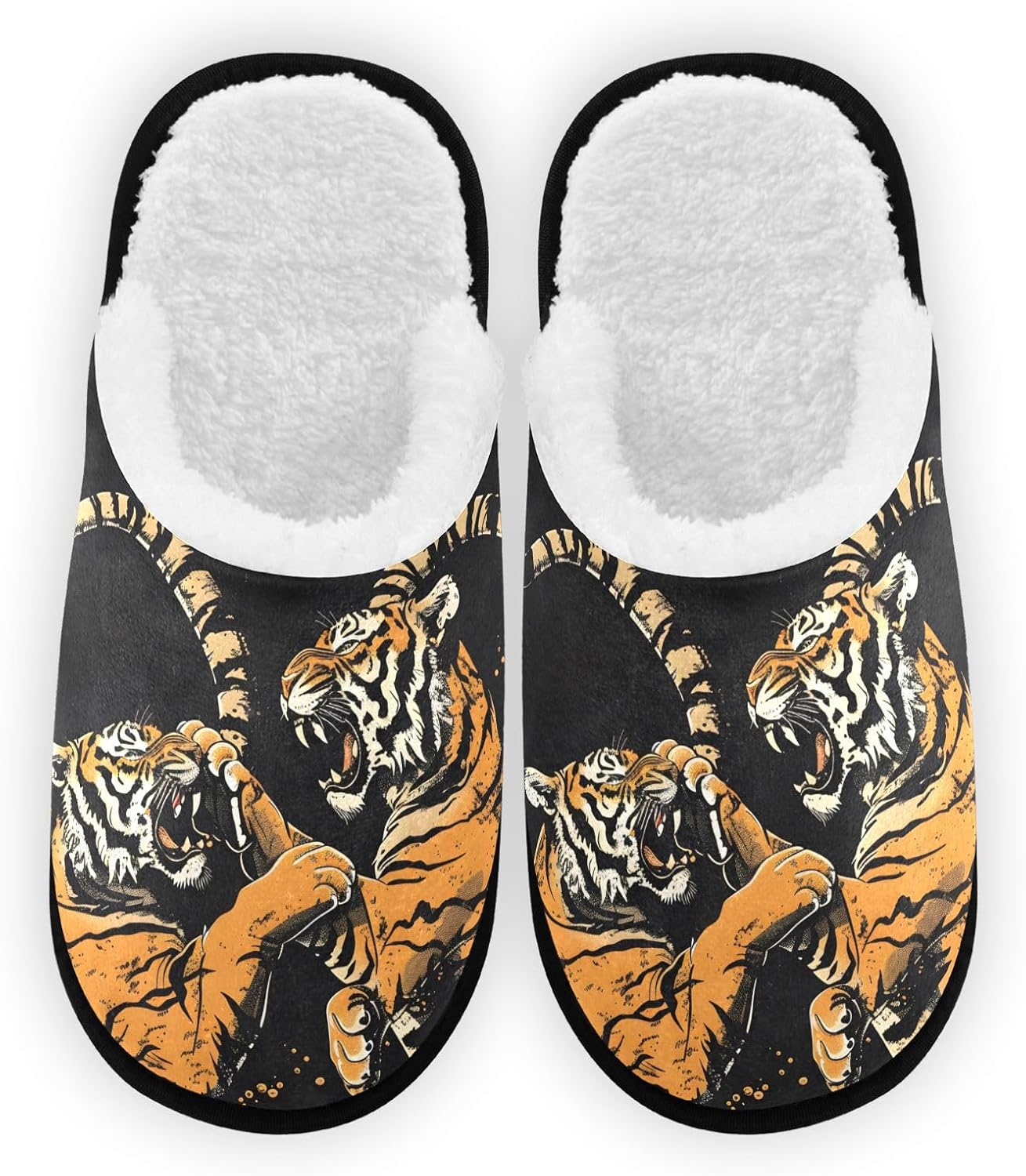 Мягкие тапочки FENOCHE Fighting Tigers для женщин и мужчин, теплые и удобные, для путешествий и спа, противоскользящие домашние тапочки, Multicolor
Мягкие тапочки FENOCHE Fighting Tigers для женщин и мужчин, теплые и удобные, для путешествий и спа, противоскользящие домашние тапочки, Multicolor
