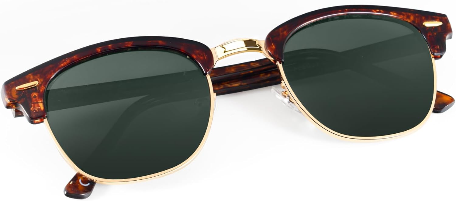 Поляризованные солнцезащитные очки KALIYADI для мужчин и женщин, полуободковая оправа, солнцезащитные очки для вождения, блокирующие УФ-излучение, E5-(glass Lens | Non Polarized) Glossy Tortoise | G15 | Gold Rim
Поляризованные солнцезащитные очки KALIYADI для мужчин и женщин, полуободковая оправа, солнцезащитные очки для вождения, блокирующие УФ-излучение, E5-(glass Lens | Non Polarized) Glossy Tortoise | G15 | Gold Rim
